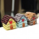Micro Landscape Decorations  Mini House Garden DIY Decor  - Blue
