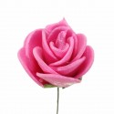 Miniature Rose Ornaments Potted Plant Craft Garden Bonsai DIY Decor - Blue