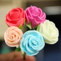 Miniature Rose Ornaments Potted Plant Craft Garden Bonsai DIY Decor - Blue