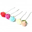 Miniature Rose Ornaments Potted Plant Craft Garden Bonsai DIY Decor - Blue