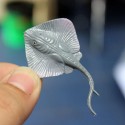 Mini Fish Whale Micro Landscape Decorations Garden DIY Decor - Blue spots flat fish