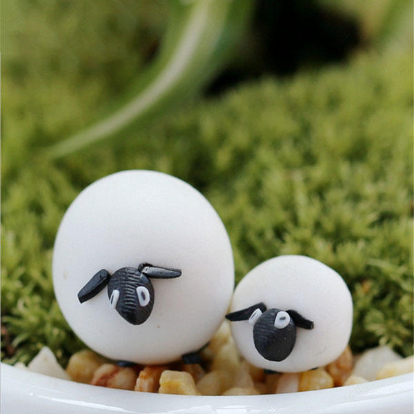  Mini Sheep Micro Landscape Decorations Garden DIY Decor - Big