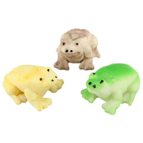 DIY Craft Landscape Minni Frog Potted Plant Garden Decor - Yellow