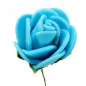 DIY Miniature Pretty Rose Ornaments Potted Plant Garden Decor - Purple