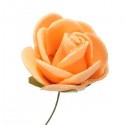 DIY Miniature Pretty Rose Ornaments Potted Plant Garden Decor - Purple