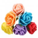 DIY Miniature Pretty Rose Ornaments Potted Plant Garden Decor - Purple