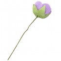 DIY Miniature Pretty Rose Ornaments Potted Plant Garden Decor - Purple