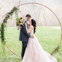 2M Metal Round Arch Stand Wedding Background Stand Birthday Party Decorative Balloon Stand DIY Iron Round Flower Frame - Gold