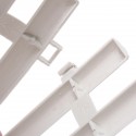 24Pcs White Flexible Plastic Garden Picket Fence Lawn Grass Edge Edging Border