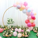 Round Wedding Arch Background Wrought Iron Shelf Decorative Props DIY Round Party Background Shelf - White