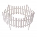 24Pcs White Flexible Plastic Garden Picket Fence Lawn Grass Edge Edging Border