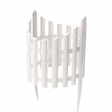 24Pcs White Flexible Plastic Garden Picket Fence Lawn Grass Edge Edging Border