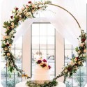 1/1.2/1.5/1.8/2.4M Gold Round Balloon Arch Metal Wedding Arch For Garden Yard Wedding Brithday Party - 1.5m