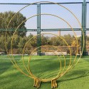 1/1.2/1.5/1.8/2.4M Gold Round Balloon Arch Metal Wedding Arch For Garden Yard Wedding Brithday Party - 1.5m