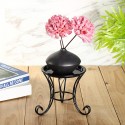 Metal Outdoor Indoor Flower Pot Plant Stand Garden Patio Decor Flower Rack Home Display - white