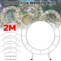 1.2m/1.5m/2m Circle Arch Framework Metal Round Wedding Party Romantic Backdrop - 2m