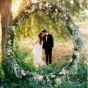 1.2m/1.5m/2m Circle Arch Framework Metal Round Wedding Party Romantic Backdrop - 2m