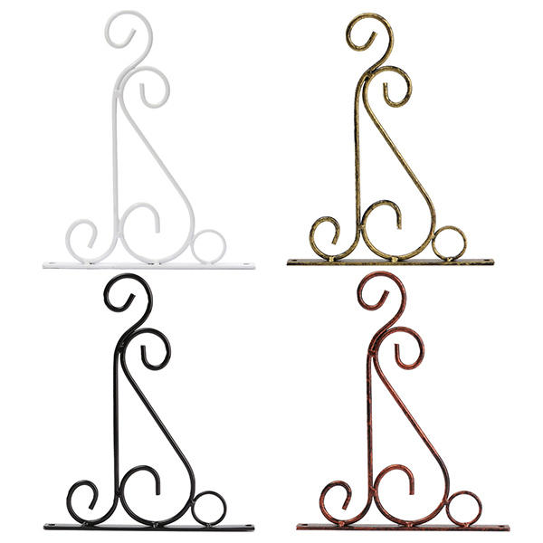 Classic Romantic Wrought Iron Flower Stand Hook Wrought Iron Plants Pots Hooks - Black
