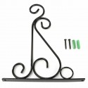 Classic Romantic Wrought Iron Flower Stand Hook Wrought Iron Plants Pots Hooks - Black