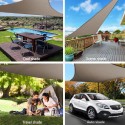 300D Kahki Heavy Duty Shade Sail Sun Outdoor Garden Patio Awning Canopy UV Protection Cover - 3M Rectangle