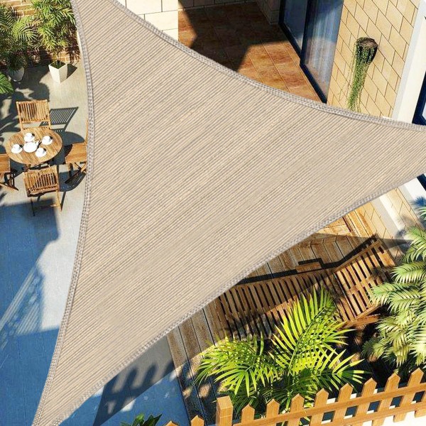 300D Kahki Heavy Duty Shade Sail Sun Outdoor Garden Patio Awning Canopy UV Protection Cover - 3M Rectangle
