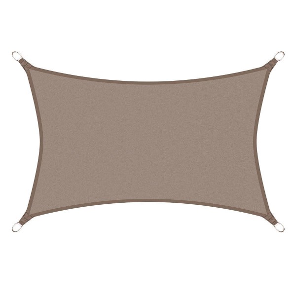 300D Kahki Heavy Duty Shade Sail Sun Outdoor Garden Patio Awning Canopy UV Protection Cover - 3M Rectangle