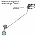 2 IN 1 Pressure Washer Undercarriage Cleaner 4000PSI Underbody Car Wash Broom US