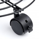 Removable Flower Pot Tray Universal Wheels Round Tray Heavy Duty Flower Pot Rack Plant Caddy Rolling Potted Plant Stand - Black 