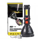2PCS BIKIGHT 2000lm Long Shoot Strong OSL Flashlight with COB Sidelight USB Rechargeable Portable LED Torch Powerful Spotlight C