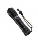 LIUMY P50 LED Zoomable Flashlight Set with 26650 Battery USB Cable Power Display USB Rechargeable LED Searchlight Torch