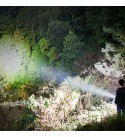 2PCS BIKIGHT P500 Double Light 500m Long Range Strong Flashlight with COB Sidelight USB Rechargeable Powerful Handheld Spotlight