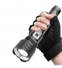 XHP90 Zoomable Flashlight 5 Modes USB-C Rechargeable Searchlight Hunting Camping Fishing