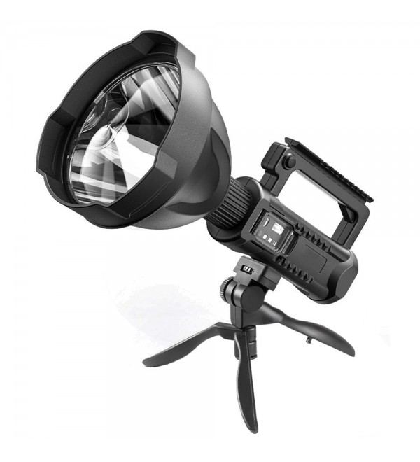 XHP70 5W 100-500m Brightness LED Floodlight with Tripod USB Phone Power Bank Rechareable Poweful Searching Flashlight - S
