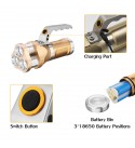 3x T6 LED Flashlight Rechargeable Tactical Spotlight - Gold