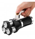 3x T6 LED Flashlight Rechargeable Tactical Spotlight - Gold