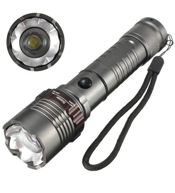 2600LM T6 LED Flashlight Zoomable 5Modes 18650 Torch Super Bright Torch Lamp For Camping Hiking Cycling