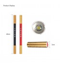  T6 2000LM 3Modes Golden Cudgel Zoomable LED Flashlight 18650 - Red