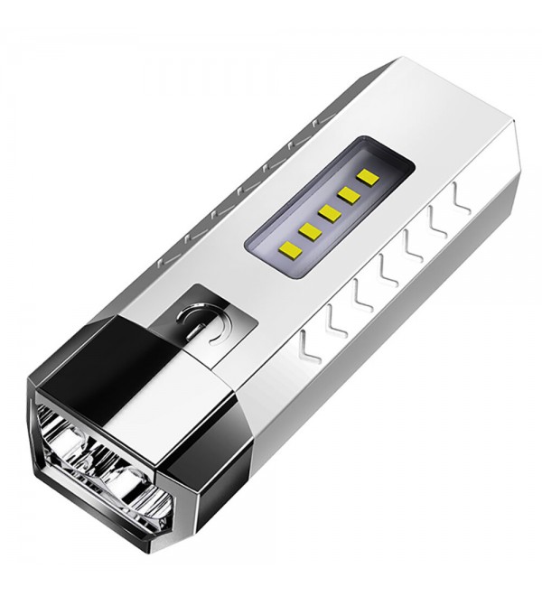 2*LED+5*COB Three Light Sources Flashlight 18650 USB Rechargeable Portable Waterproof  Led Torch With Power Bank Function