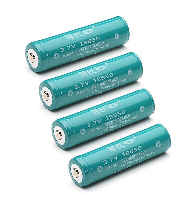4PCS MECO 3.7v 4000mAh Protected Rechargeable 18650 Li-ion Battery