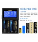 GOLISI i4 LCD Screen Display USB Charging Intelligent 2A Fast Battery Charger Li-ion NIMH Batteries