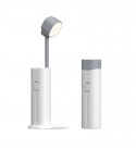 4-in-1 5500K Flashlight + Foldable Table Light + Power Bank + Phone Holder 1200mAh USB Charging Bedside Reading Eye Protection O