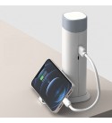 4-in-1 5500K Flashlight + Foldable Table Light + Power Bank + Phone Holder 1200mAh USB Charging Bedside Reading Eye Protection O