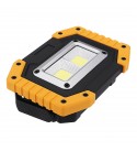 COB Rechargeable Portable Flood Work Spot Light w/ Power Bank Camping Work Light - Yellow 1#