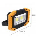 COB Rechargeable Portable Flood Work Spot Light w/ Power Bank Camping Work Light - Yellow 1#