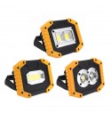 COB Rechargeable Portable Flood Work Spot Light w/ Power Bank Camping Work Light - Yellow 1#