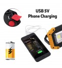 COB Rechargeable Portable Flood Work Spot Light w/ Power Bank Camping Work Light - Yellow 1#