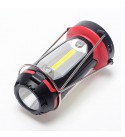 270LM COB 2000mAh Rechargeable Multifunctional Lantern LED Flashlight Work Light Waterproof Portable Night Fishing Light  - Red