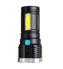 S3 4*LED+COB Ultra Bright LED Flashlight With Sidelight Built-in Battery 4 Modes USB Rechargeable Strong Spotlight Waterproof Wo
