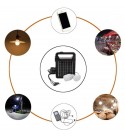 2-in-1 2W 6V Solar Panel Camping Light Solar Energy Spotlight Large Capacity Mobile Power Bank For Outdoor Hiking Hunting