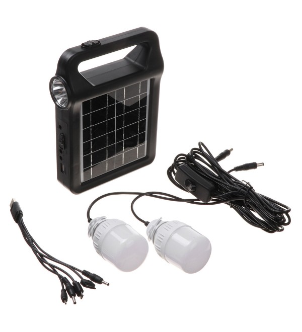 2-in-1 2W 6V Solar Panel Camping Light Solar Energy Spotlight Large Capacity Mobile Power Bank For Outdoor Hiking Hunting